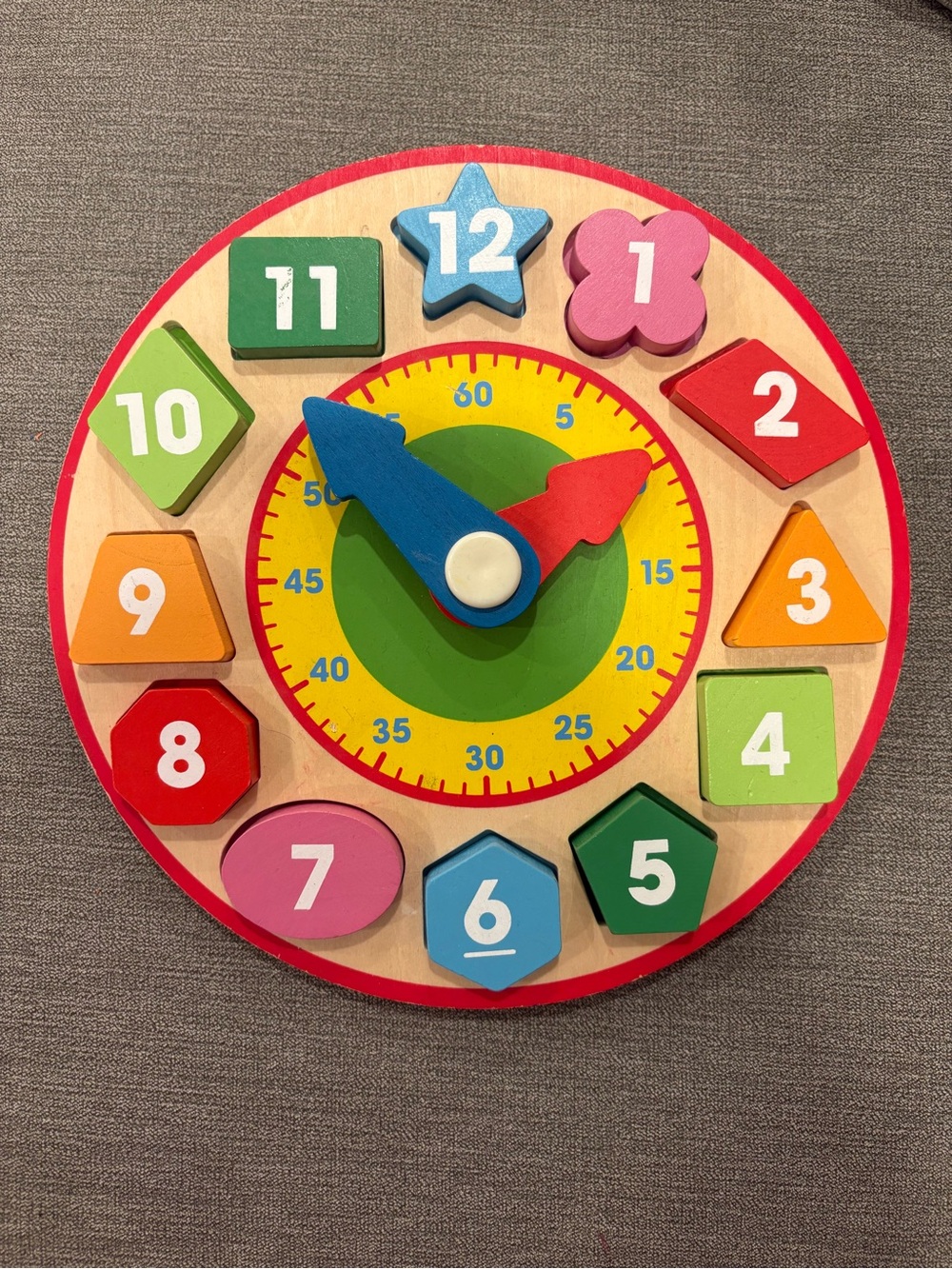 Melissa & Doug Shape Sorter Wooden Clock